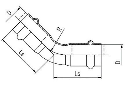 A型45°彎頭（I-233）